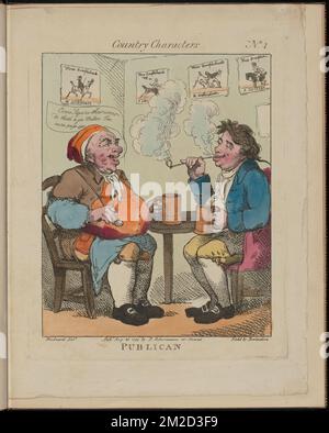 Länderspezifische Zeichen Nr. 1: Publicity, Raucher, Oberklasse, Bars. Thomas Rowlandson (1756-1827). Ausdrucke und Zeichnungen Stockfoto