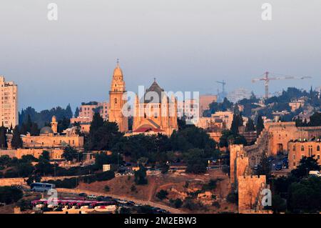Wunderschöne Aussicht auf Jerusalem. Stockfoto