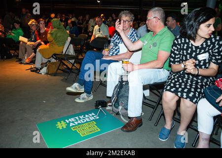 Abbildung zeigt den Start des Wahlkampfes der flämischen Grünen Partei Groen im Vorfeld der Kommunalwahlen 2018 am Samstag, den 21. April 2018, in Gent. BELGA FOTO JAMES ARTHUR GEKIERE Stockfoto