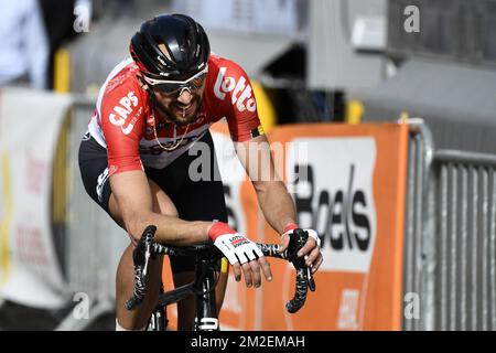Die belgische Jelle Vanendert von Lotto Soudal wurde bei der 104rth. Auflage des eintägigen Radrennen Lüttich-Bastogne-Lüttich am Sonntag, den 22. April 2018, 258 km in Lüttich fotografiert. BELGA FOTO YORICK JANSENS Stockfoto