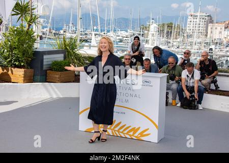 Fotogelegenheit des Films „vGrans“ im Palais des Festival de Cannes während des 71. Filmfestivals in Cannes. Schauspielerin Eva Melander | Fotoruf des Films 'Grans'l au Palais des Festival de Cannes Lors du 71 Themenfestival de Cannes. l'actrice Eva Melander 09/05/2018 Stockfoto