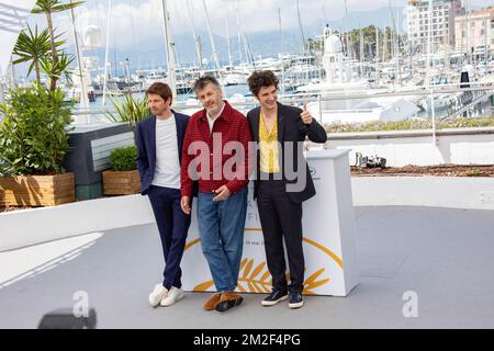 Sorry Angel Photocall Actor Pierre Deladonchamps, director Christophe Honore and actor Vincent Lacoste | Plaire, Aimer et Courirvite photocall. l'acteur Pierre Deladonchamps, le réalisateur Christophe Honore et l'acteur Vincent Lacoste 11/05/2018 Stockfoto