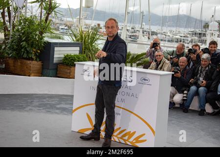 Benoit Poelvoorde nimmt an der Fotoaufzeichnung für das „Sink or Swim (Le Grand Bain)“ während des 71.. Jährlichen Filmfestivals in Cannes Teil | Benoit Poelvoorde assiste au photocall de ' Le Grand Bain' Lors du 71ème Festival de Cannes au Palais des Festivals. 13/05/2018 Stockfoto