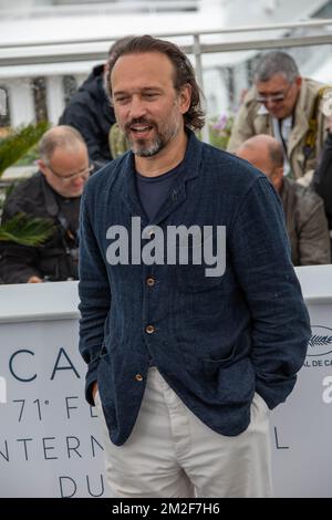 Schauspieler Vincent Perez nimmt an der Fotoaufzeichnung für „Cyrano De Bergerac“ während des 71.. Jährlichen Filmfestivals in Cannes im Palais des Festivals Teil | Le comédien Vincent Perez assiste au photocall de „Cyrano De Bergerac“ lors du 71ème Festival de Cannes au Palais des Festivals. 14/05/2018 Stockfoto