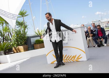 Cédric HERROU besucht die „Libre“-Fotokonferenz während des 71.. Jährlichen Filmfestivals in Cannes im Palais des Festivals | Cédric HERROU assiste au Photocall de „Libre“ lors du 71ème Festival de Cannes au Palais des Festivals. 18/05/2018 Stockfoto