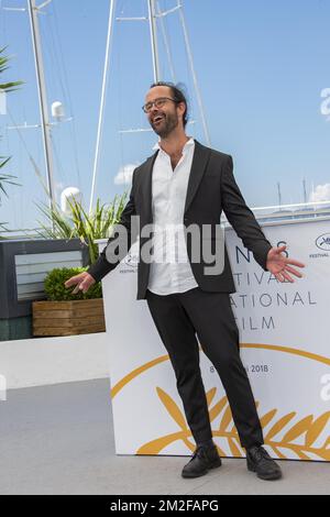 Cédric HERROU besucht die „Libre“-Fotokonferenz während des 71.. Jährlichen Filmfestivals in Cannes im Palais des Festivals | Cédric HERROU assiste au Photocall de „Libre“ lors du 71ème Festival de Cannes au Palais des Festivals. 18/05/2018 Stockfoto