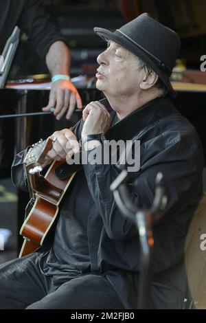 Das Jazz-Wochenende in Brüssel ist ein großartiger Ort. Philippe Catherine Live über den Grand-Place in Brüssel: JMQuinet/Reporter 26/05/2018 Stockfoto