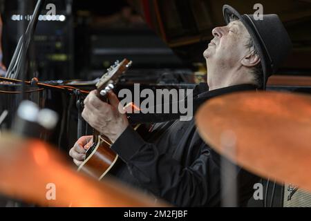 Das Jazz-Wochenende in Brüssel ist ein großartiger Ort. Philippe Catherine Live über den Grand-Place in Brüssel: JMQuinet/Reporter 26/05/2018 Stockfoto