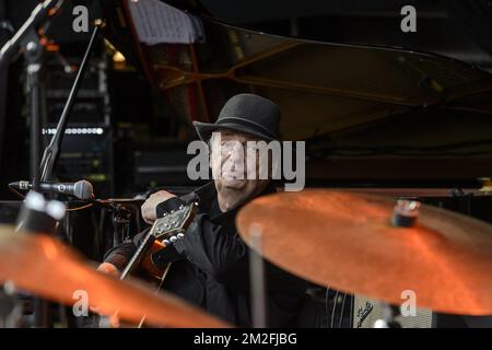 Das Jazz-Wochenende in Brüssel ist ein großartiger Ort. Philippe Catherine Live über den Grand-Place in Brüssel: JMQuinet/Reporter 26/05/2018 Stockfoto