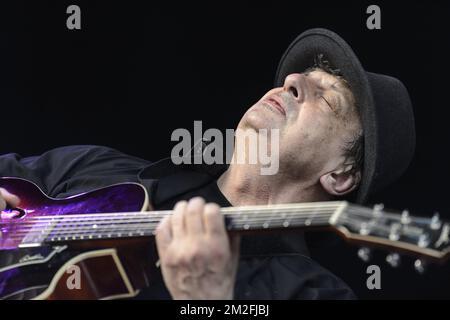 Das Jazz-Wochenende in Brüssel ist ein großartiger Ort. Philippe Catherine Live über den Grand-Place in Brüssel: JMQuinet/Reporter 26/05/2018 Stockfoto