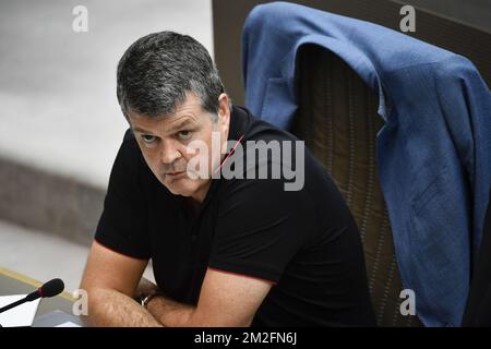 Open Vld's Bart Somers pictured during a plenary session of the Flemish Parliament in Brussels, Wednesday 30 May 2018. BELGA PHOTO JASPER JACOBS Stock Photo