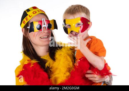 Belgischer Unterstützer. | Anhänger belge. 05/05/2016 Stockfoto