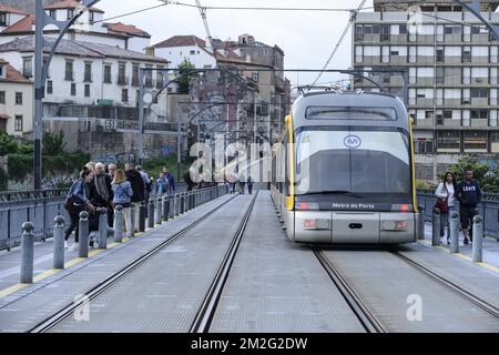 Die schöne Stadt Porto. Metro La ville de Porto 12/06/2018 Stockfoto