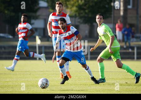 Lior Refaelov des Clubs kämpft um den Ball bei einem freundlichen Spiel, dem ersten der neuen Saison 2018-2019 für Club Brügge, zwischen KFC Heist und Club Brügge, in Heist-Aan-Zee, Freitag, den 22. Juni 2018. BELGA FOTO KURT DESPLENTER Stockfoto