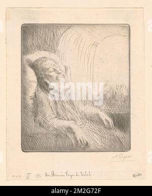 UN dernier rayon de soleil , Sleeping, Alphonse Legros (1837-1911) Stockfoto