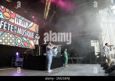Fete de la musique dans le Parc du Cinquantenaire. Ambiance piblic scene 24/06/2018 Stockfoto