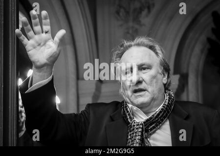 Der französische Schauspieler Gerard Depardieu wurde während einer Zeremonie zu Ehren des französischen Schauspielers Gerard Depardieu im Palast, Teil des „Brüsseler Internationalen Filmfestivals“ (Briff), am Montag, den 25. Juni 2018 in Brüssel abgebildet. BELGA FOTO THIERRY ROGE Stockfoto