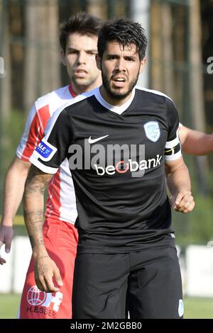 Genks Alejandro Pozuelo wurde während eines Freundschaftsspiels, dem ersten der neuen Saison 2018-2019 für KRC Genk, gegen Bregel Sport, in Genk, Mittwoch, den 27. Juni 2018, gezeigt. BELGA FOTO YORICK JANSENS Stockfoto