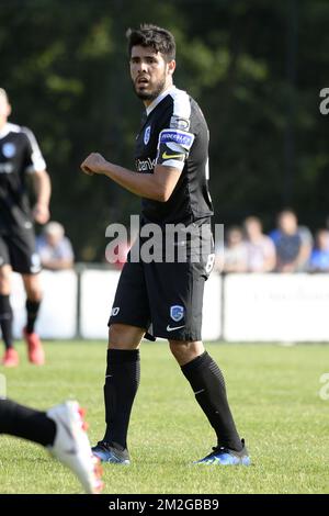 Genks Alejandro Pozuelo wurde während eines Freundschaftsspiels, dem ersten der neuen Saison 2018-2019 für KRC Genk, gegen Bregel Sport, in Genk, Mittwoch, den 27. Juni 2018, gezeigt. BELGA FOTO YORICK JANSENS Stockfoto