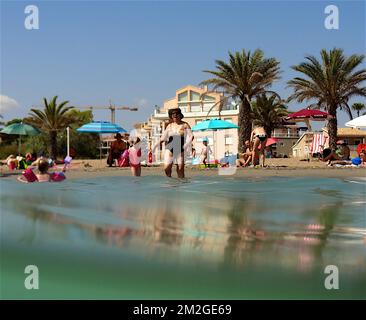 Strand und Feiertage | Plage et vacances 02/07/2018 Stockfoto