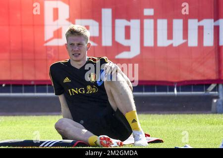 Der belgische Kevin De Bruyne wurde am Sonntag, den 08. Juli 2018, bei einem Training der belgischen Fußballnationalmannschaft The Red Devils in Dedovsk bei Moskau, Russland, abgebildet. Die Devils haben sich für das Halbfinale der FIFA-Weltmeisterschaft 2018 qualifiziert. Nächsten Dienstag treffen sie sich mit Frankreich. BELGA FOTO DIRK WAEM Stockfoto