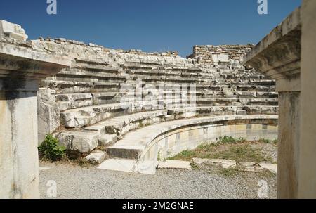 Bouleuterion, Ratshaus in der antiken Stadt Aphrodisias in Geyre, Aydin, Turkiye Stockfoto