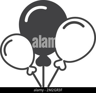 balloon illustration in minimal style isolated on background Stock Vector