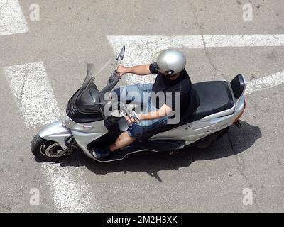 Motorroller und Motorrad | Motorroller und Motorräder 19/07/2018 Stockfoto