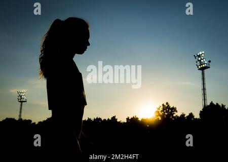 Belgian Margo Van Puyvelde pictured before the 39th edition of the 'Nacht van de Atletiek (EA Classic Meeting) athletics meeting, Saturday 21 July 2018, in Heusden-Zolder. BELGA PHOTO JASPER JACOBS Stock Photo