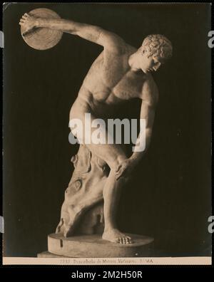 Discobolo di Miron. Vaticano. Roma , Antiquities, Sculpture, Athletes, Discus throwing, Myron, active 5th century B.C. Discobolus. Nicholas Catsimpoolas Collection Stock Photo