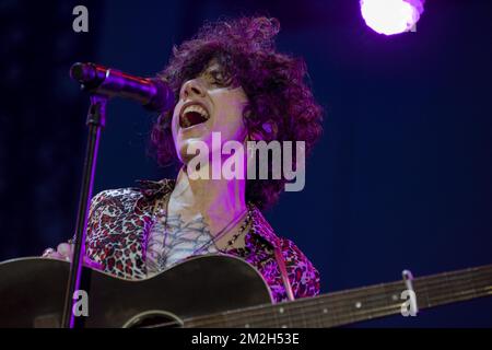 LP (Laura Pergolizzi ) in Konzert beim Nizzaer Jazzfestival. | LP (Laura Pergolizzi ) en concert au Nice Jazz Festival. 21/07/2018 Stockfoto