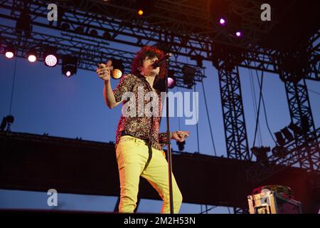 LP (Laura Pergolizzi ) in Konzert beim Nizzaer Jazzfestival. | LP (Laura Pergolizzi ) en concert au Nice Jazz Festival. 21/07/2018 Stockfoto