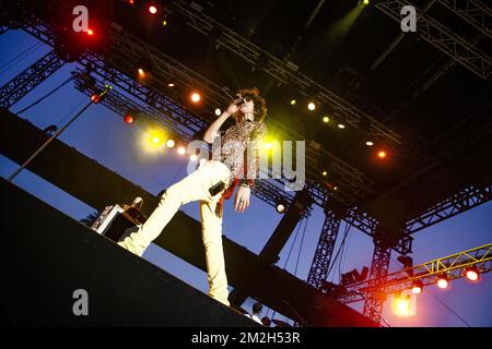 LP (Laura Pergolizzi ) in Konzert beim Nizzaer Jazzfestival. | LP (Laura Pergolizzi ) en concert au Nice Jazz Festival. 21/07/2018 Stockfoto