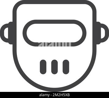 welding mask illustration in minimal style isolated on background Stock Vector