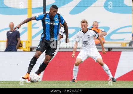 Die Wesley Moraes des Vereins kämpft während des Spiels der Jupiler Pro League zwischen Club Brügge und KAS Eupen um den Ball in Brügge, Sonntag, den 29. Juli 2018, am ersten Tag der Jupiler Pro League, der belgischen Fußballmeisterschaftssaison 2018-2019. BELGA FOTO KURT DESPLENTER Stockfoto