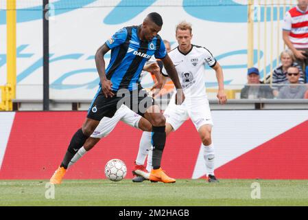 Die Wesley Moraes des Vereins kämpft während des Spiels der Jupiler Pro League zwischen Club Brügge und KAS Eupen um den Ball in Brügge, Sonntag, den 29. Juli 2018, am ersten Tag der Jupiler Pro League, der belgischen Fußballmeisterschaftssaison 2018-2019. BELGA FOTO KURT DESPLENTER Stockfoto