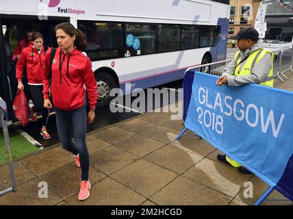 Belgischer Valentine Dumont, das während eines Trainings der belgischen Schwimmer vor der Europameisterschaft am Dienstag, den 31. Juli 2018 in Glasgow, Schottland, abgebildet wurde. Vom 03. Bis 12. August finden in Glasgow Europameisterschaften verschiedener Sportarten, einschließlich Schwimmsport, statt. BELGA FOTO ERIC LALMAND Stockfoto