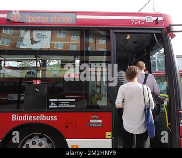 Öffentliche Verkehrsmittel Stockholm Schweden | Verkehrsmittel Stockholm Suède 06/08/2018 Stockfoto