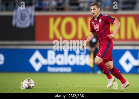 Bordeaux's Nicolas De Preville pictured in action during a soccer game between Belgian club KAA Gent and French team FC Girondins de Bordeaux, Thursday 23 August 2018 in Gent, the first leg of the play off for the UEFA Europa League competition. BELGA PHOTO JASPER JACOBS Stockfoto