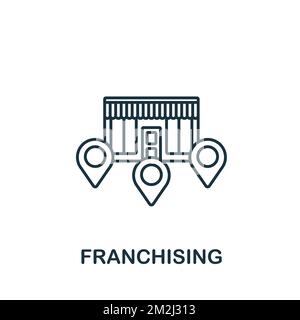 Franchising-Symbol. Monochrom Simple Global Business Icon für Vorlagen, Webdesign und Infografiken Stock Vektor