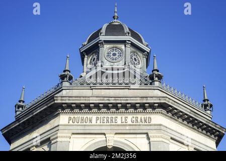 Pouhon Pierre le Grand / Peter die große Heilungsquelle in der Stadt Spa, Lüttich, Belgien | Le Pouhon Pierre-le-Grand dans la ville de Spa, Liége, Belgique 23/08/2018 Stockfoto