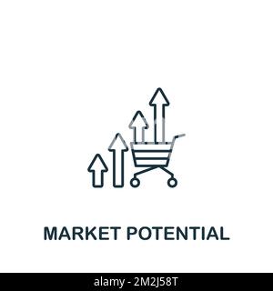 Symbol für Marktpotenzial. Monochrom Simple Global Business Icon für Vorlagen, Webdesign und Infografiken Stock Vektor