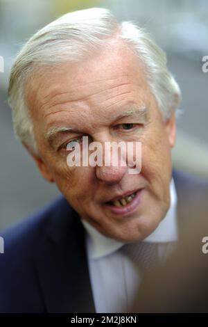 Der Rentenminister Daniel Bacquelaine kommt am Freitag, den 31. August 2018, zu einer Tagung des ministerrates der Bundesregierung in Brüssel. BELGA FOTO ERIC LALMAND Stockfoto