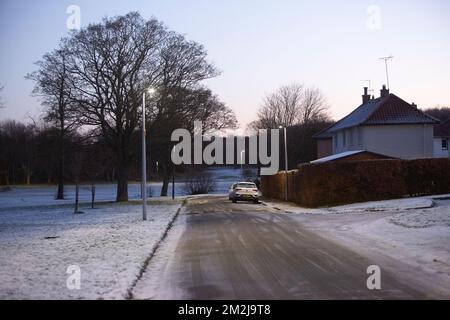 Edinburgh, Großbritannien. 14.. Dezember 2022. Wetter in Großbritannien. -4 Grad im Süden Edinburghs. Bildnachweis: Pako Mera/Alamy Live News Stockfoto