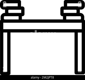 Book Stack Vector Illustration Line Icon Design Stock Vektor