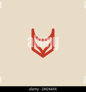 Fox Head Logo Einfaches Design. Fox-Symbol Stock Vektor