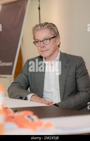 Pierre Boels, CEO van Boels Rental pictured at a press conference of Dutch women cycling team Boels-Dolmans, announcing the signing of a Belgian cyclist, in Antwerp, Wednesday 03 October 2018. BELGA PHOTO JONAS ROOSENS Stock Photo