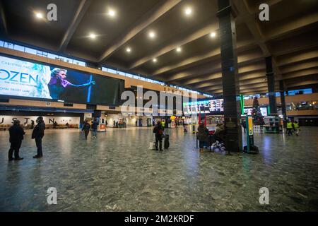 London, England, Großbritannien. 14.. Dezember 2022. Der Bahnhof Euston wird als Eisenbahnarbeiter angesehen, die ihren 48-stündigen Streik im Vereinigten Königreich fortsetzen. (Bild: © Tayfun Salci/ZUMA Press Wire) Stockfoto