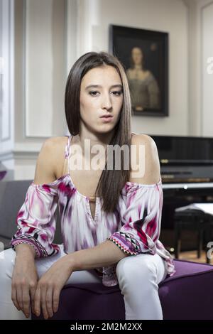 GEETBETS, BELGIEN: Belgische Künstlerin Nina Derwael posierte am 21.. April 2018 für den Fotografen. PICT FRANK ABBELOOS - BELGISCHER FREIBERUFLER - BELGAIMAGE Stockfoto