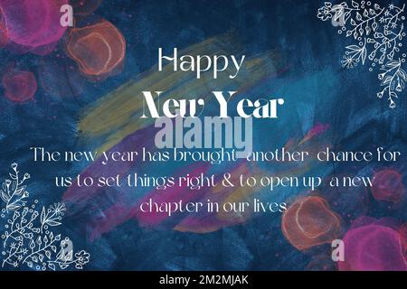 Grüße von Neujahr Stockfoto